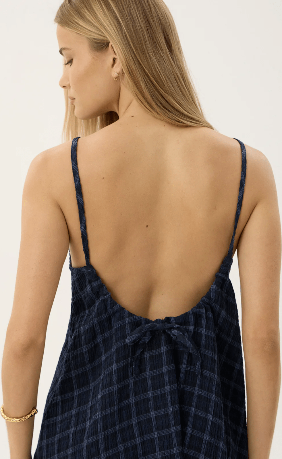 AFENDS Sammy seersucker mini dress - Thea midnight