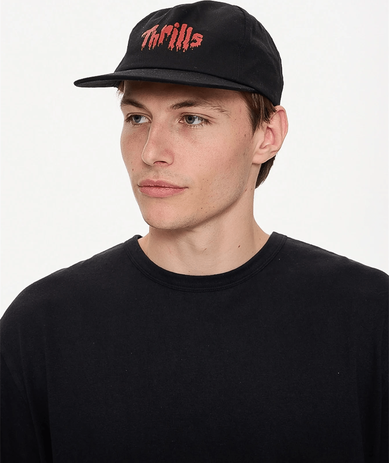 THRILLS Once Bitten Twice Shy 5 Panel Cap - Black