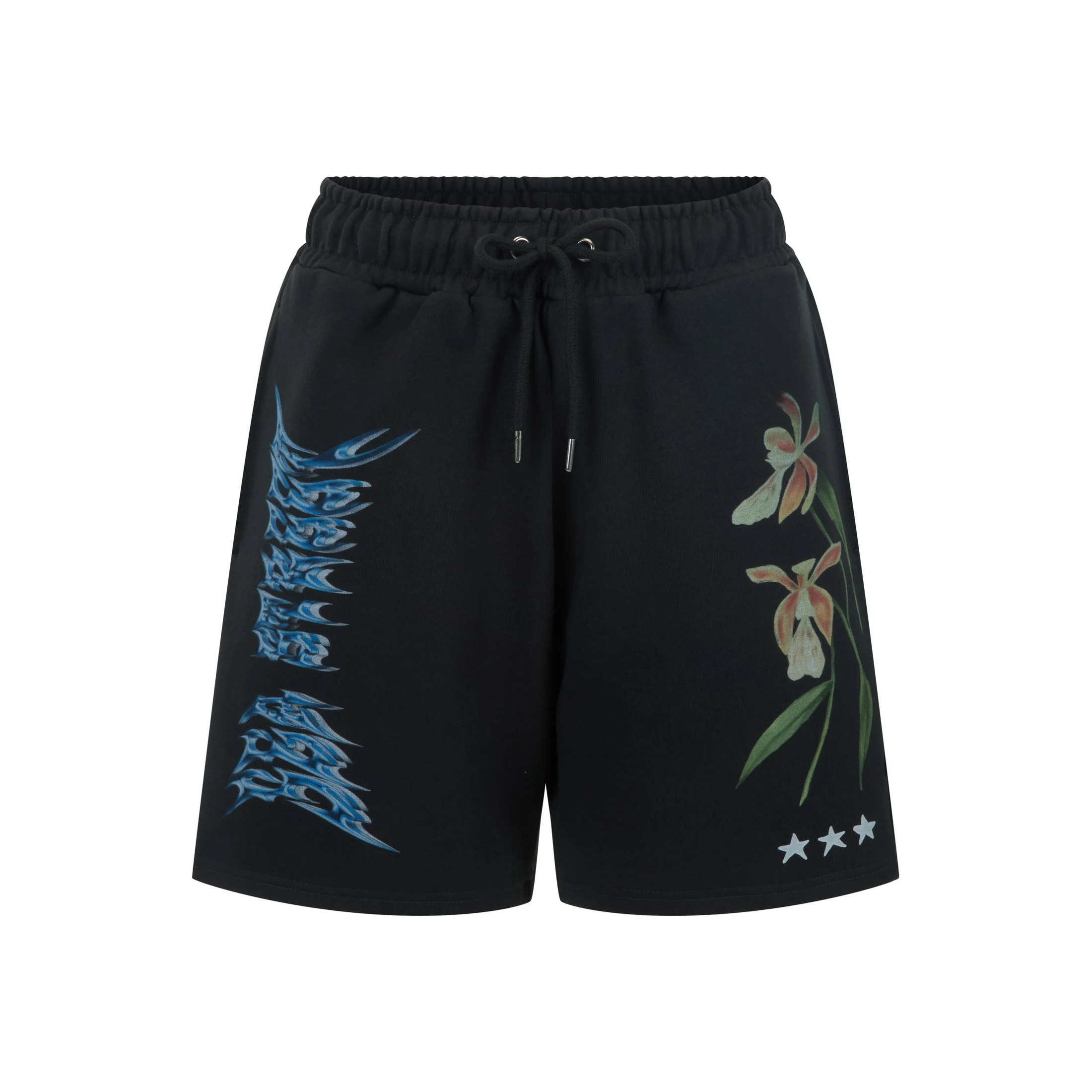 SEA STREET Metallic boy track short - Washed black