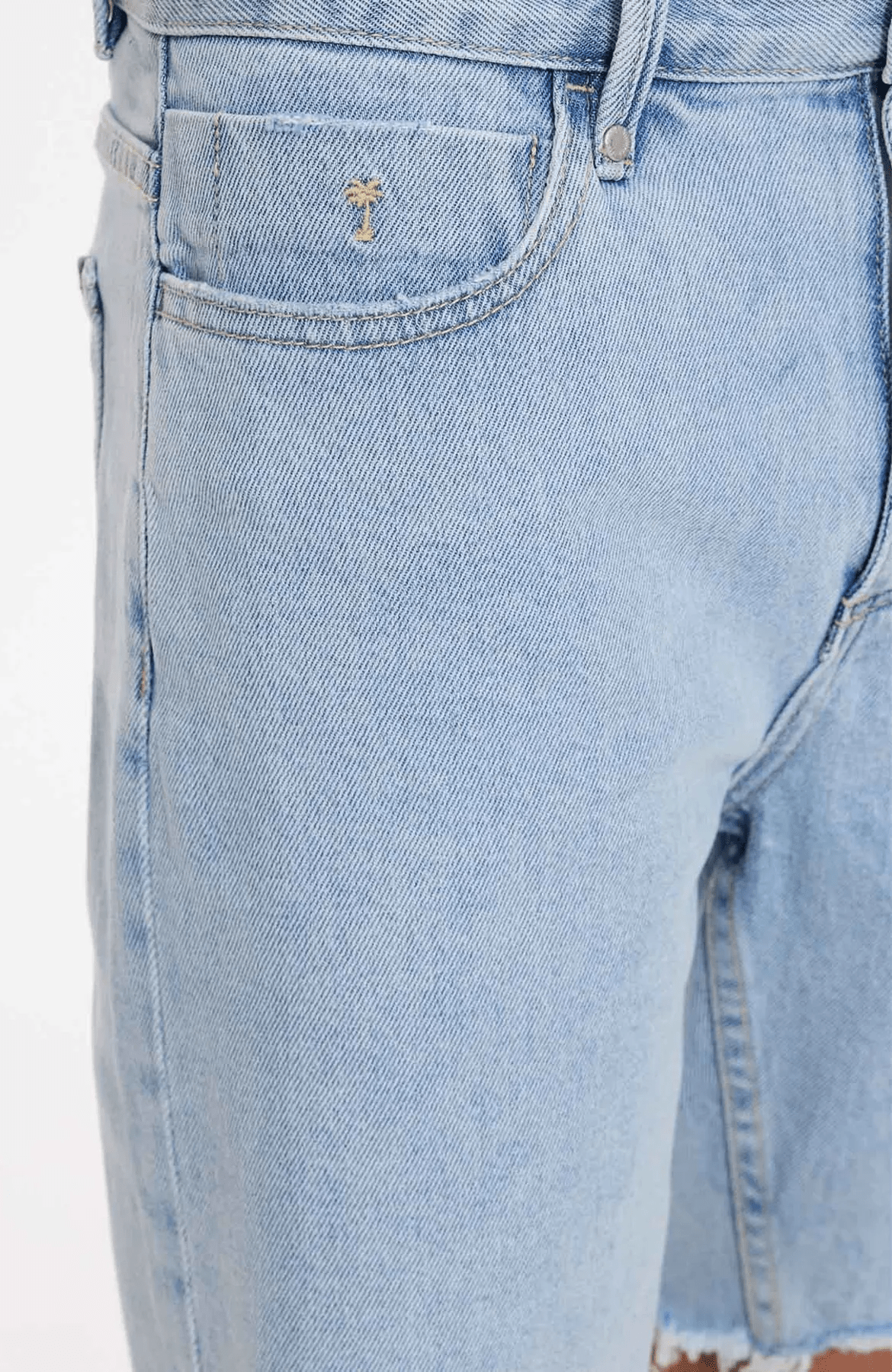 THRILLS Bones Raw Slim Denim Short - Serenity blue