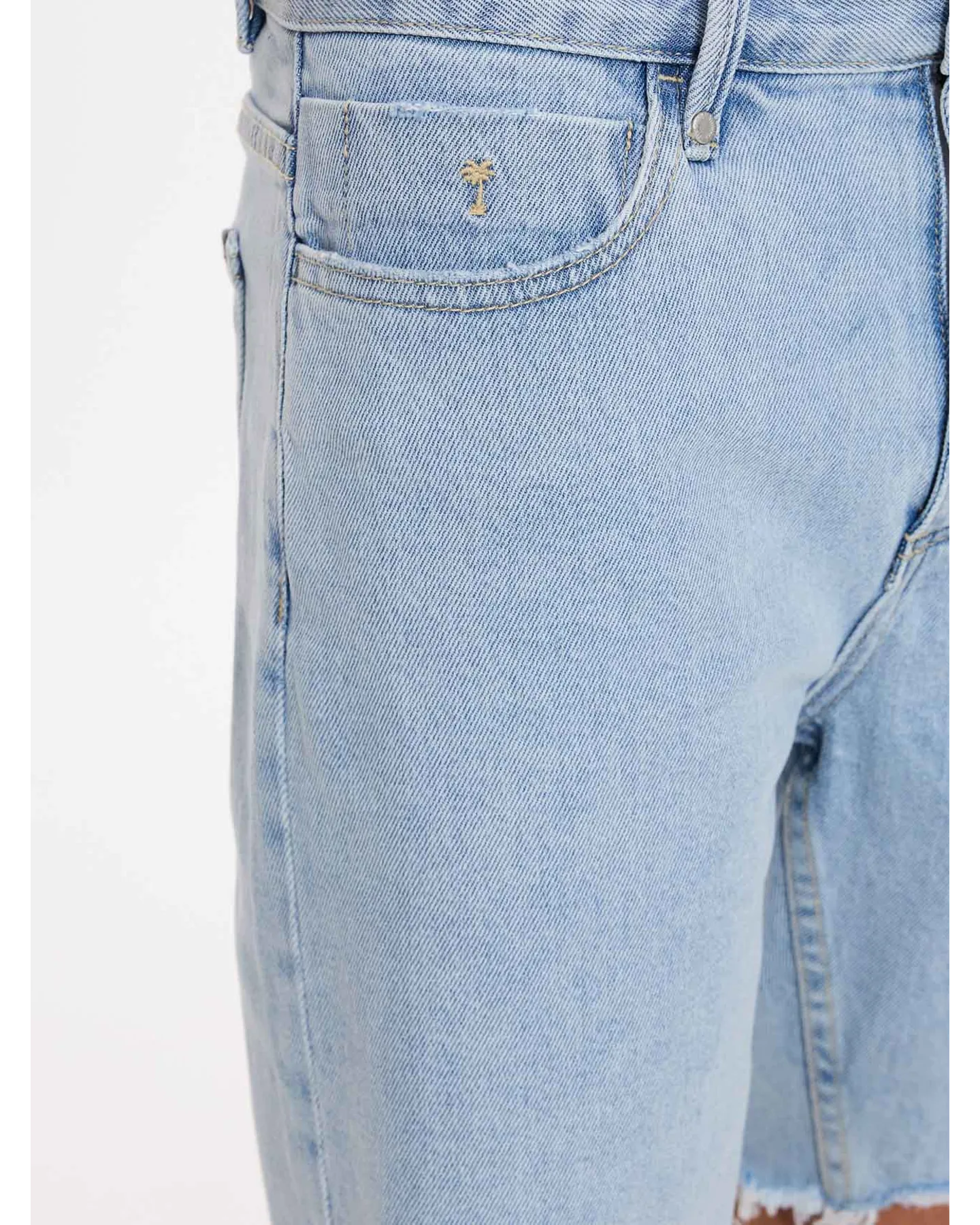 THRILLS Bones Raw Slim Denim Short - Serenity blue