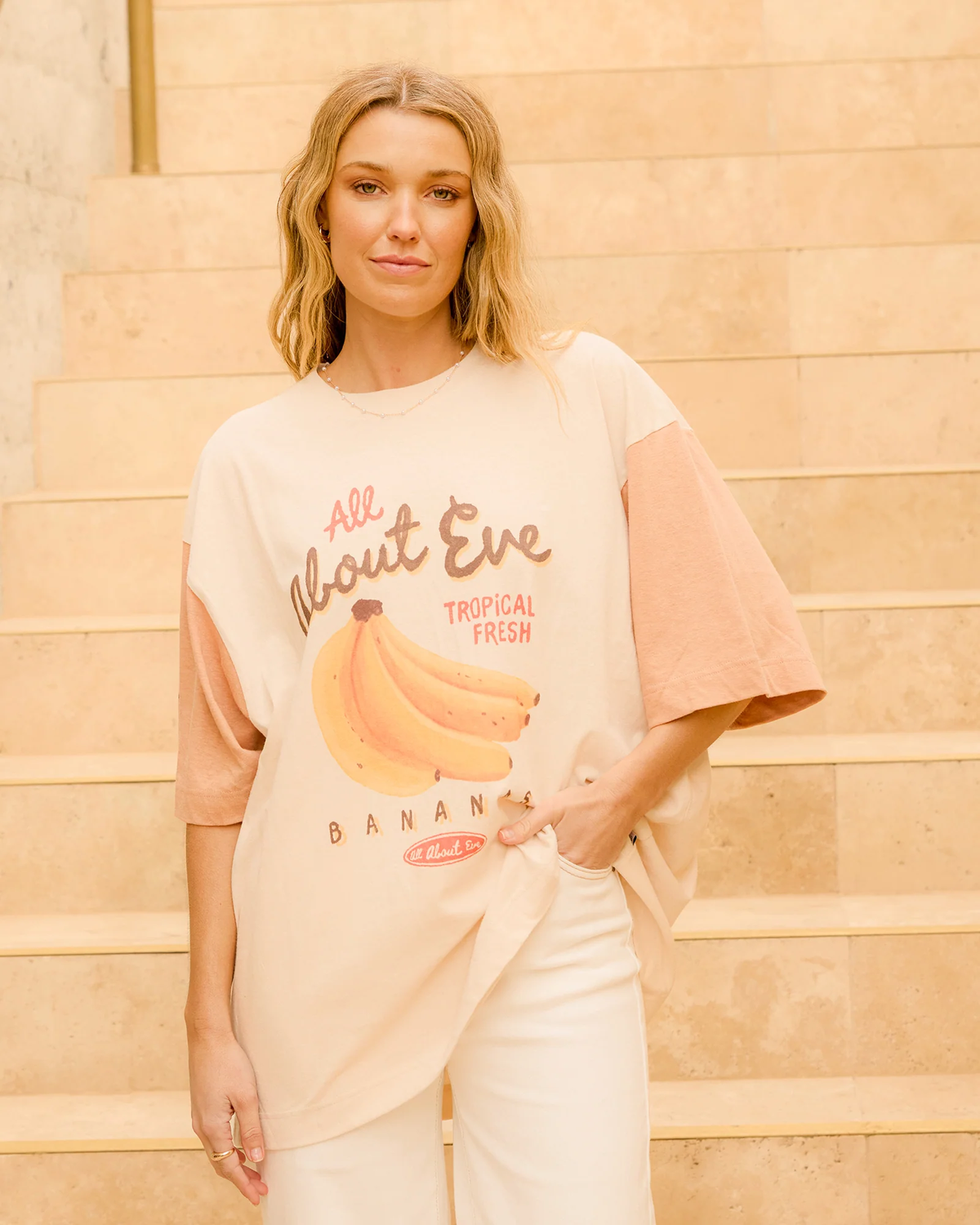 ALL ABOUT EVE Tropical oversized tee