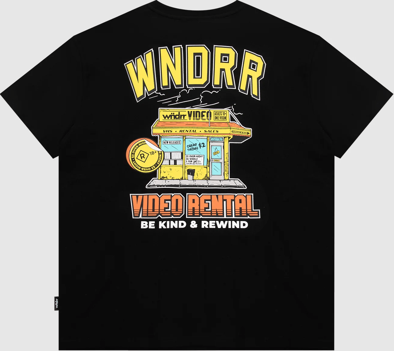 WNDRR Video rental box fit tee - Black