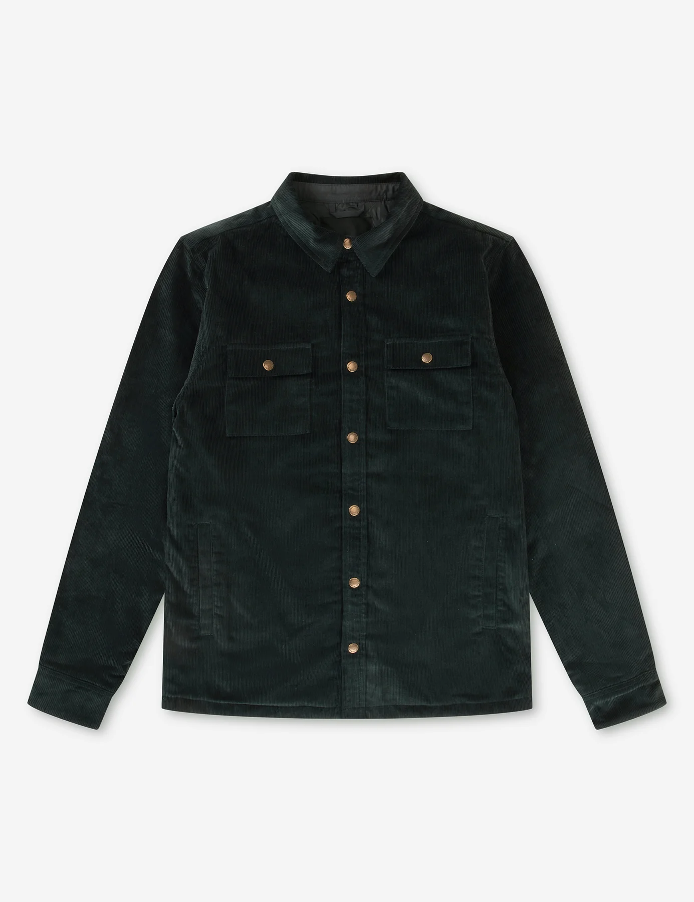 MR SIMPLE Quilted Cord Jacket - Pine