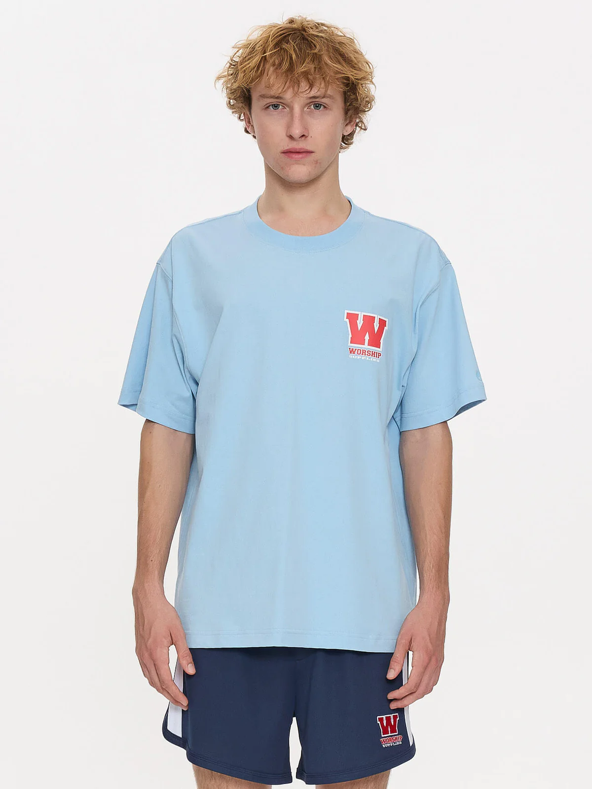 WORSHIP Little Belter Tee - Willow Blue