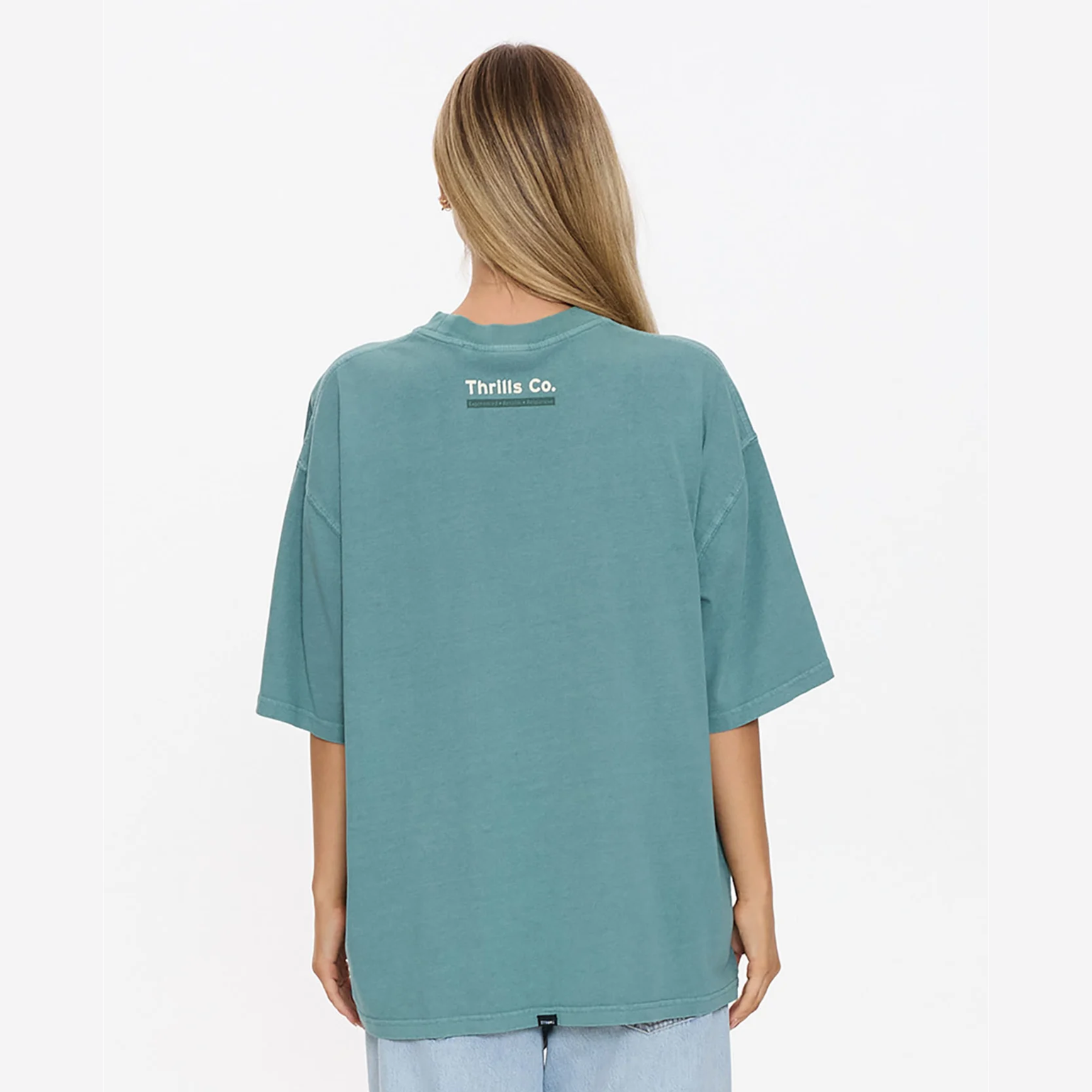 THRILLS Drive Me Wild Oversized Tee - Green Coast
