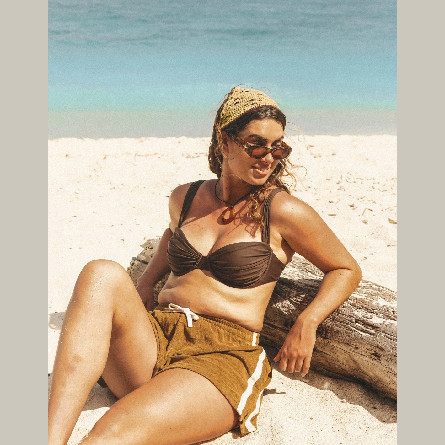 ATMOSEA Terry Towelling Shorts - Army Green