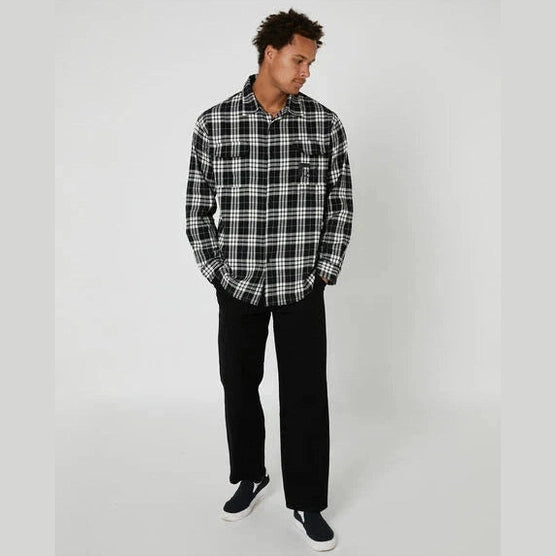 Former flannel ruptured ls shirt - black