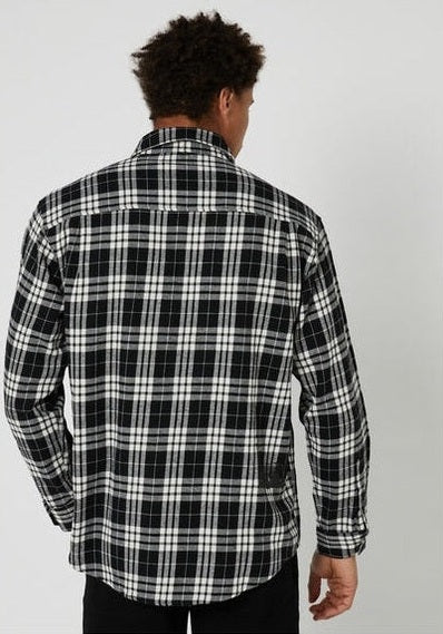 Former flannel ruptured ls shirt - black