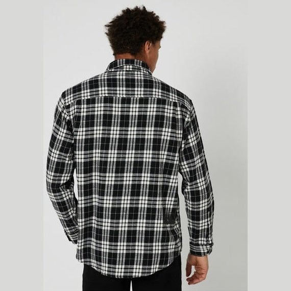 Former flannel ruptured ls shirt - black