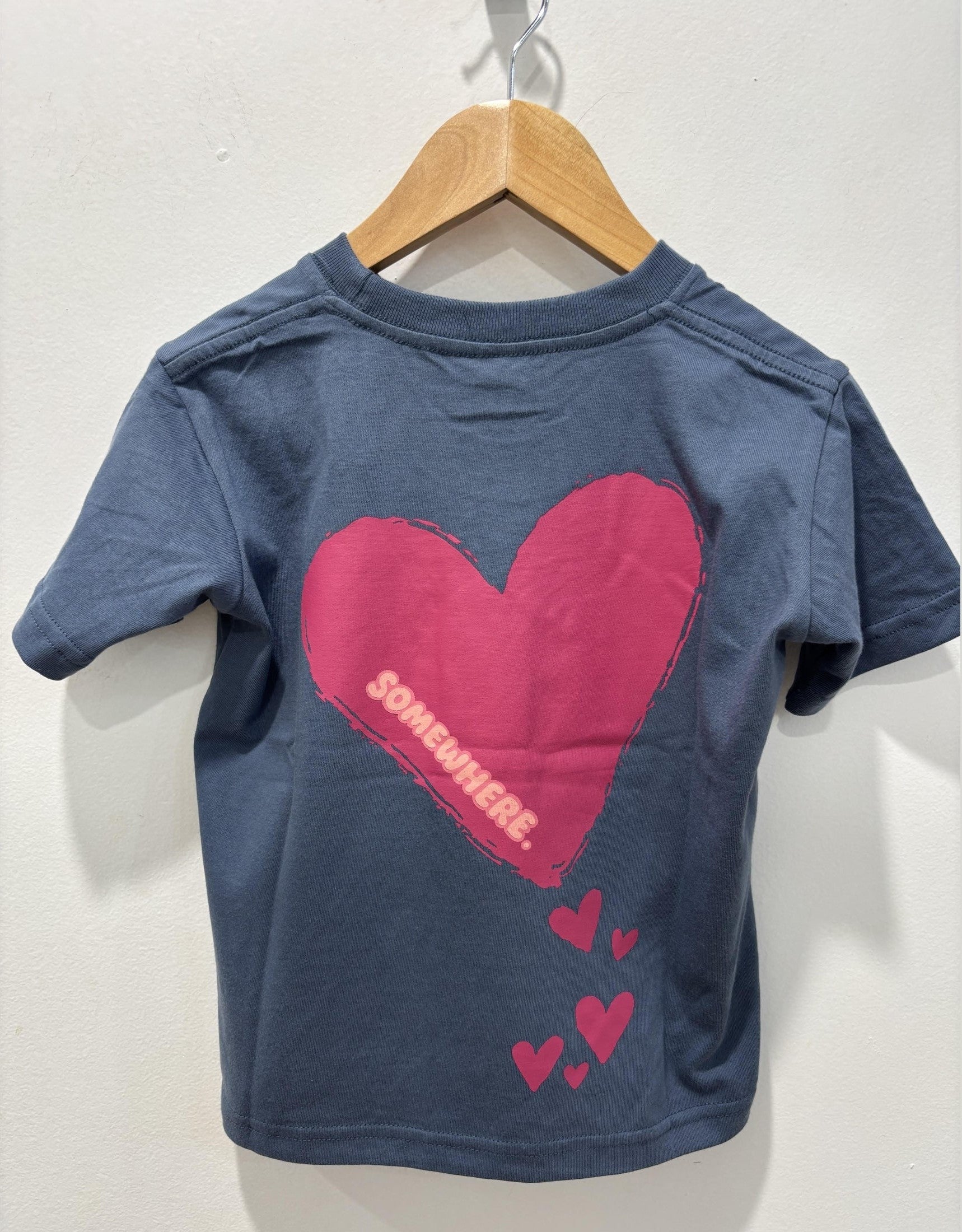 Somewhere Mini - Heart Tee - Dark Sky