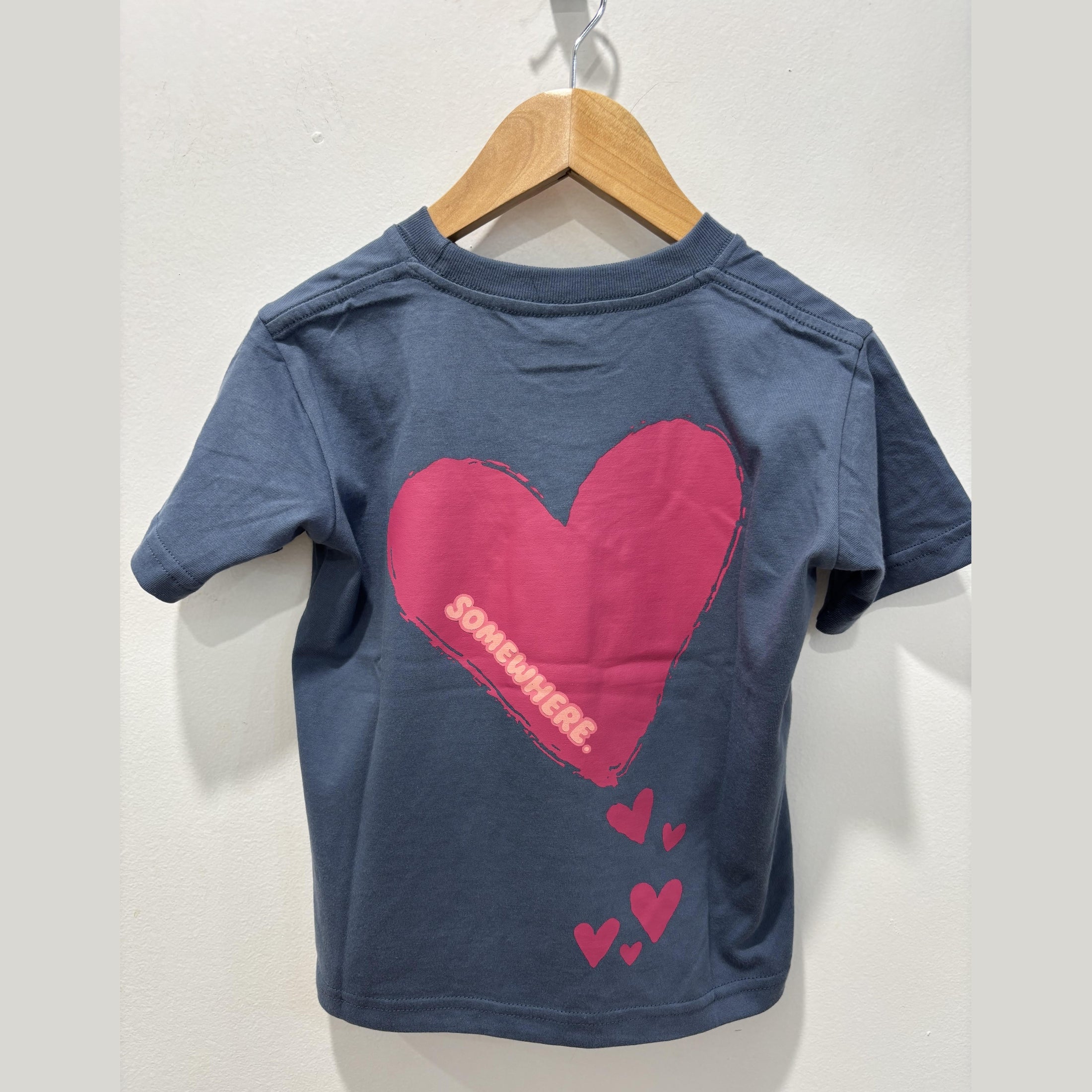Somewhere Mini - Heart Tee - Dark Sky