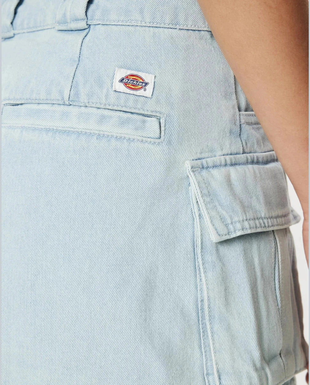 DICKIES 874 light denim cargo mini skirt - Sky blue