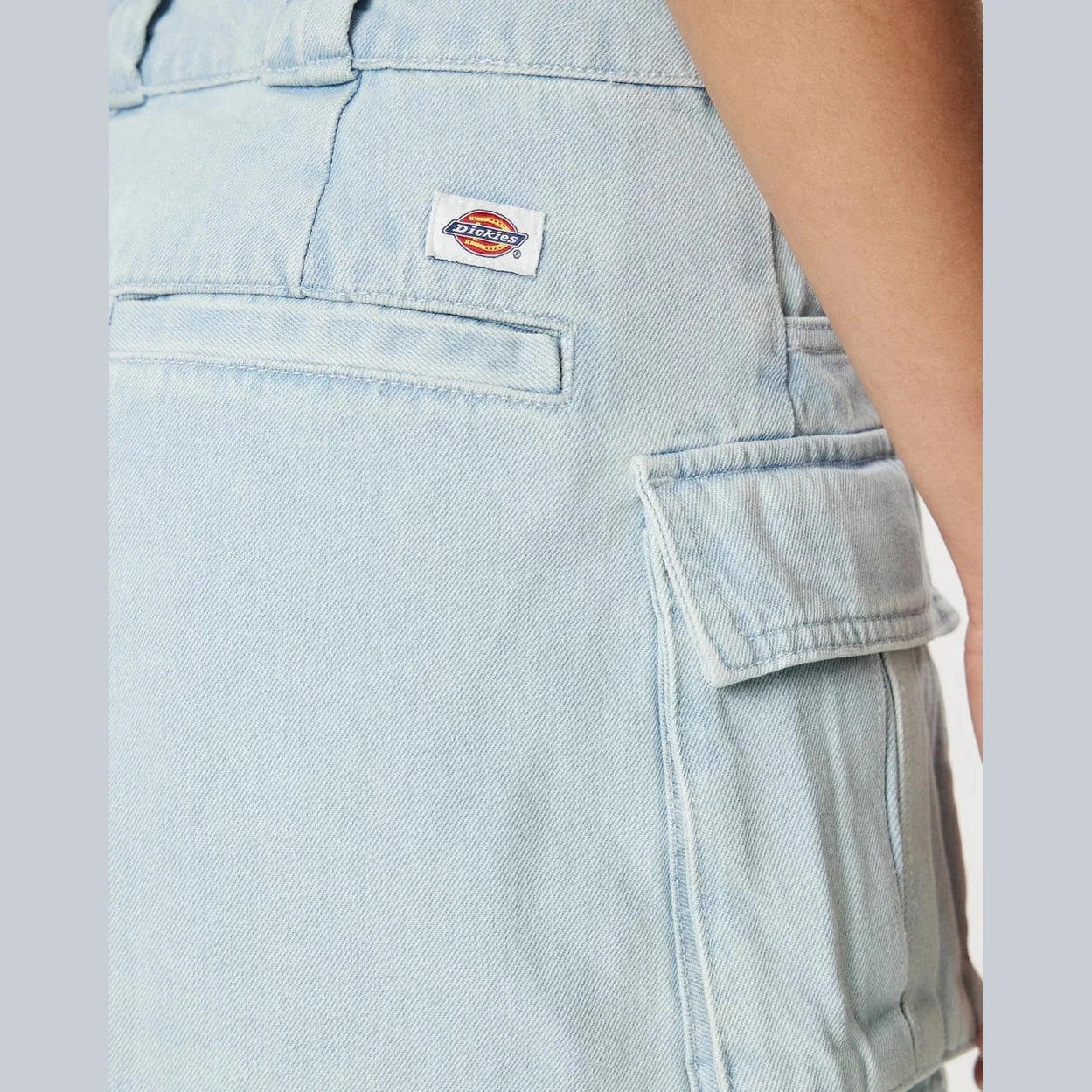 DICKIES 874 light denim cargo mini skirt - Sky blue