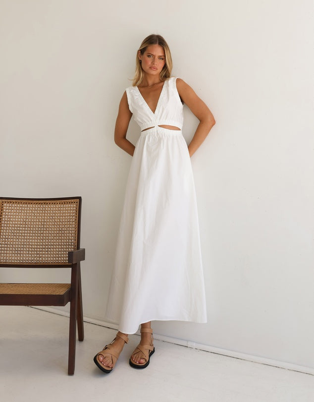 Madison the label arlo maxi dress - white
