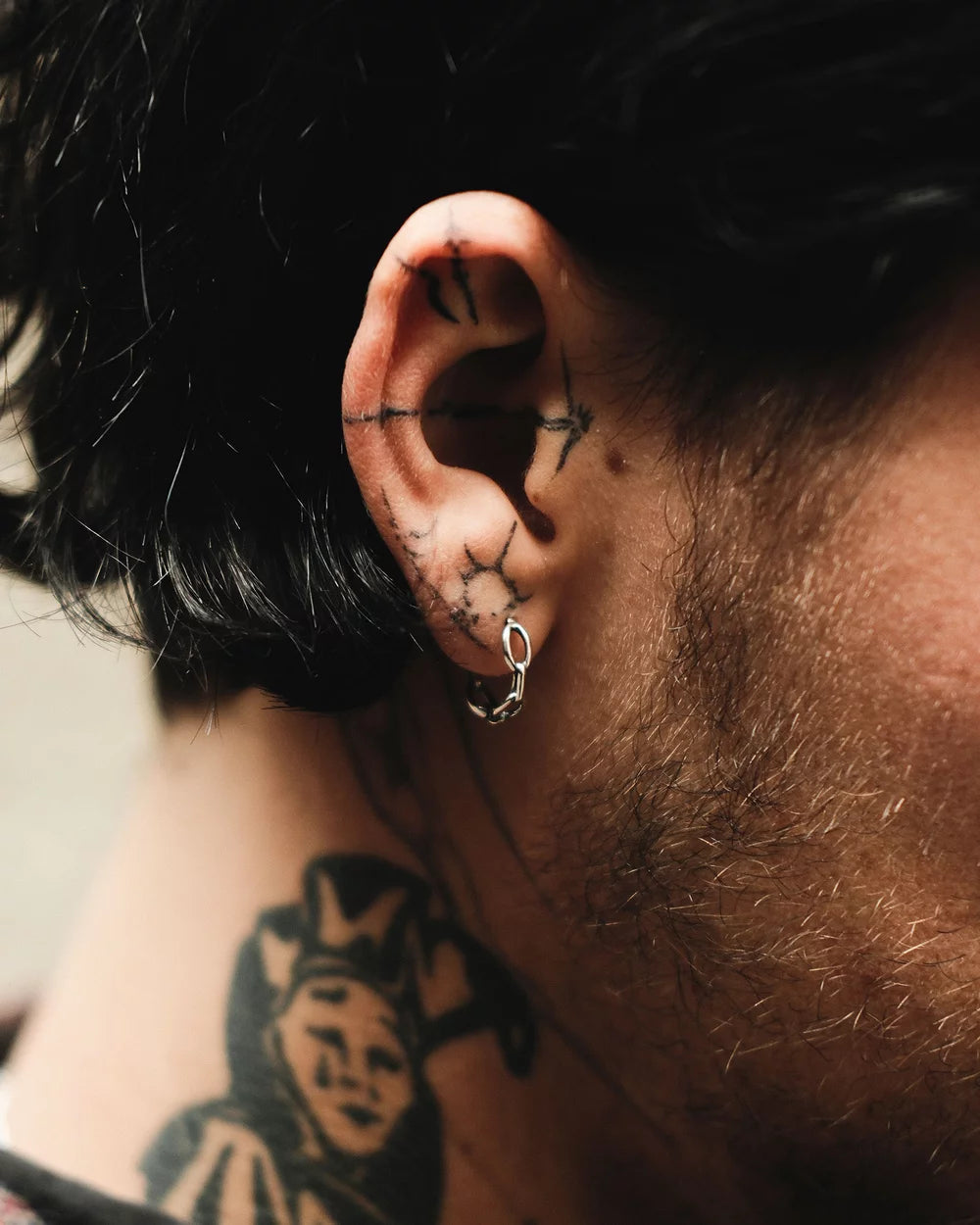 SUE THE BOY Chain Huggie pair - 925 silver