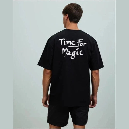 Worship time for magic tee - black