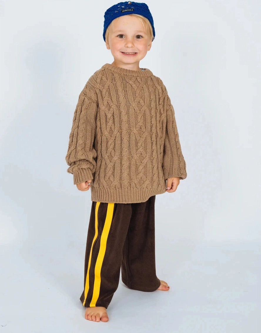 ATMOSEA kids cable knit - mocha