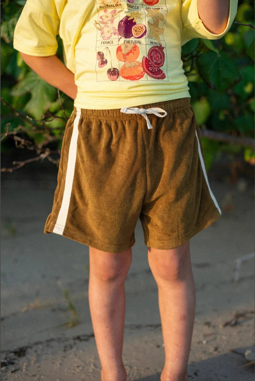 ATMOSEA Mini Terry Towelling Shorts - Army Green