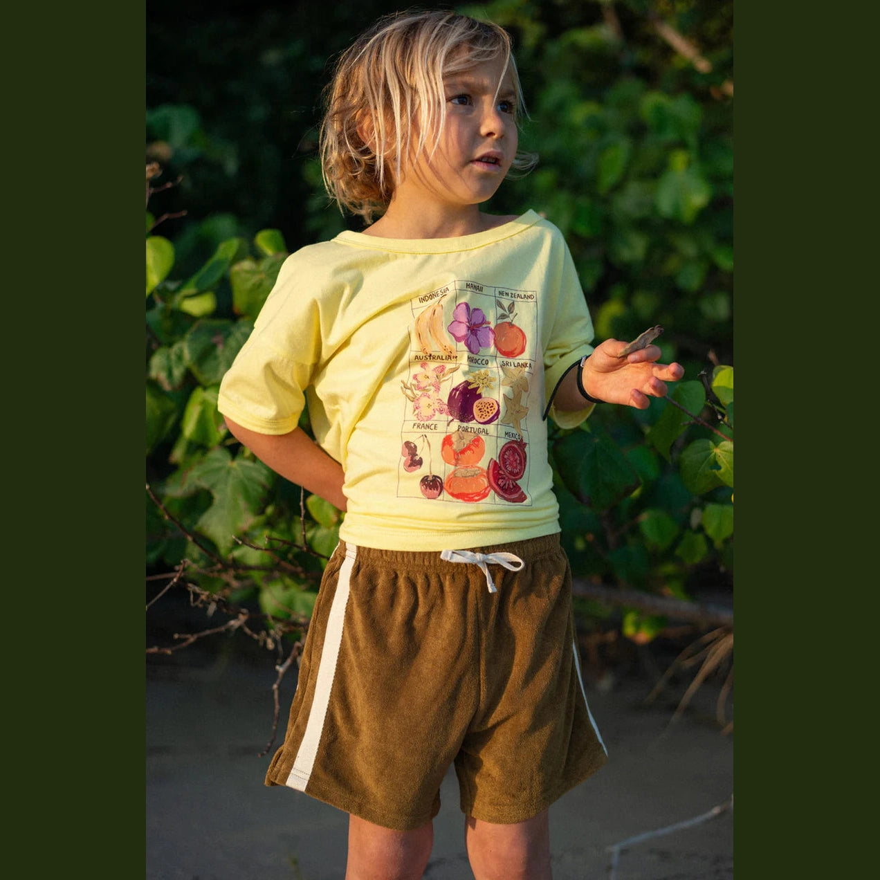 ATMOSEA Mini Terry Towelling Shorts - Army Green