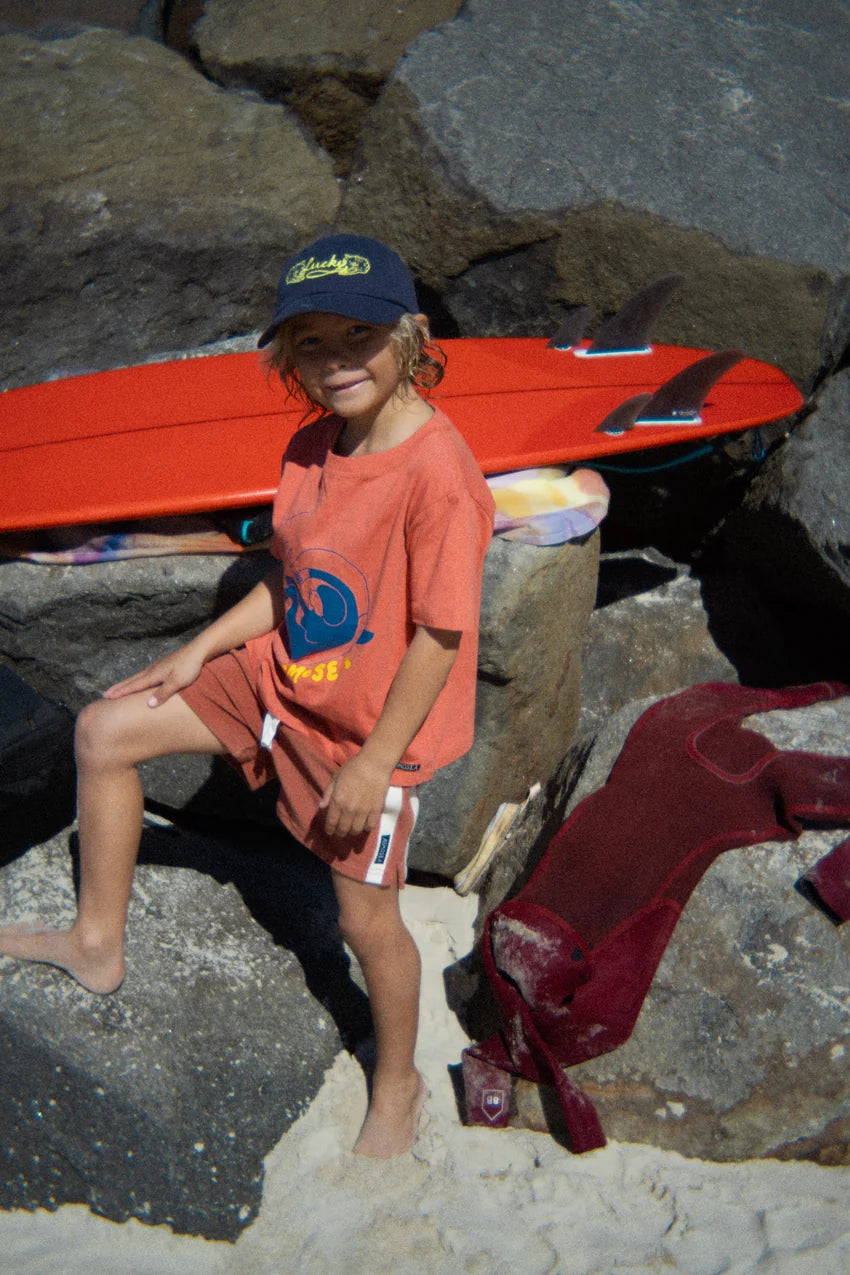 ATMOSEA Mini Terry Towelling Shorts in Rust