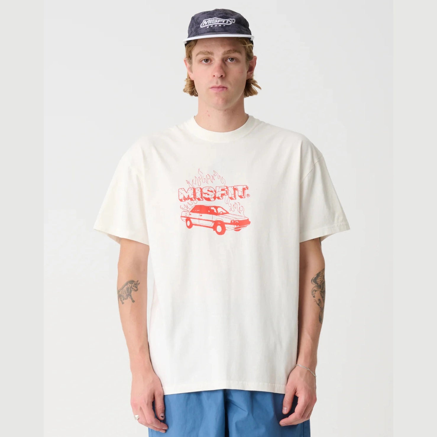 MISFIT Burning desire tee - Thrift white