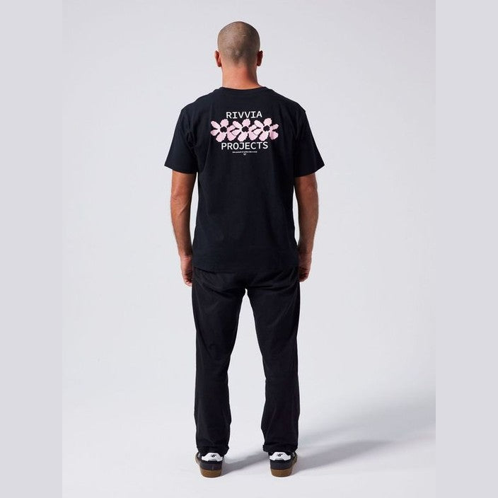 RIVVIA Digi flower t-shirt - Black