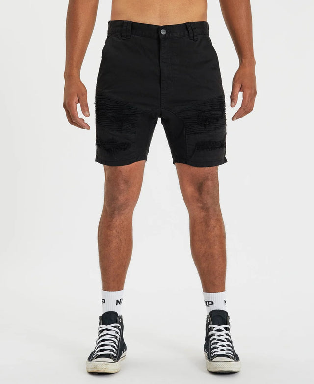 Nxp Hellcat Denim Shorts - Jet Black