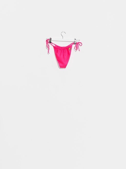 Misfit Leone Ruched Bikini Bottom - Fuschia Pink