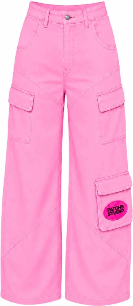 PATCHS STUDIO PINK CARGO PANTS