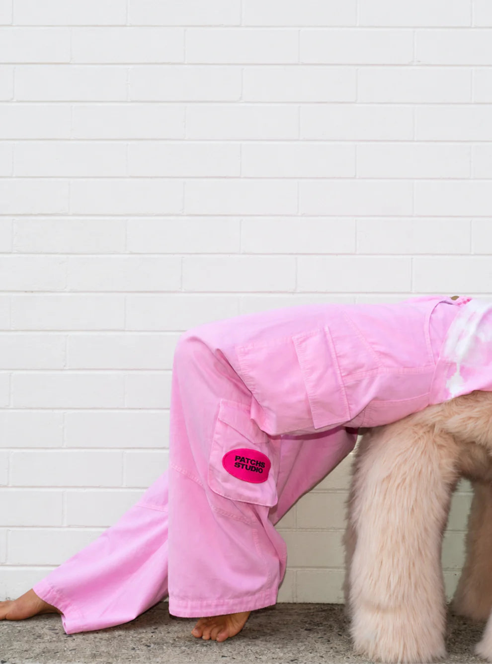 PATCHS STUDIO  PINK CARGO PANTS