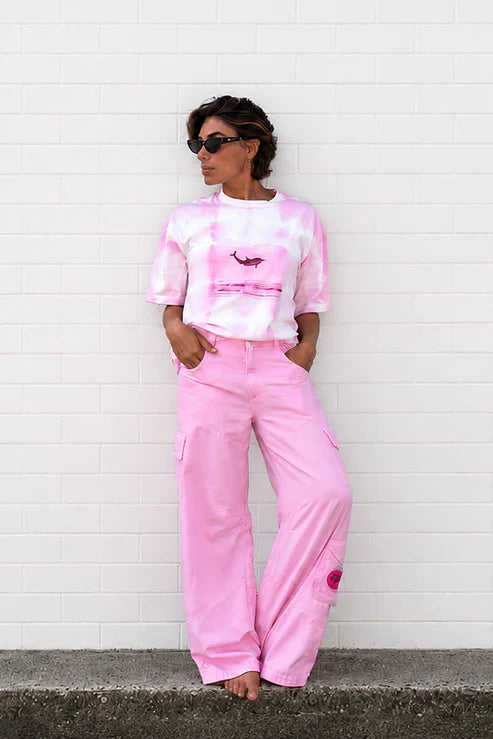 PATCHS STUDIO  PINK DOLPHIN TEE
