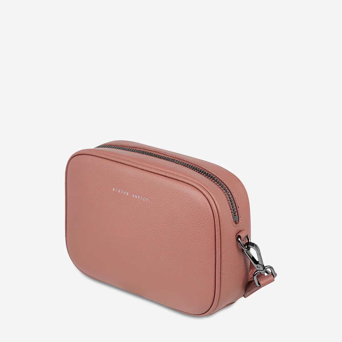 Status anxiety plunder with webbed strap - dusty rose