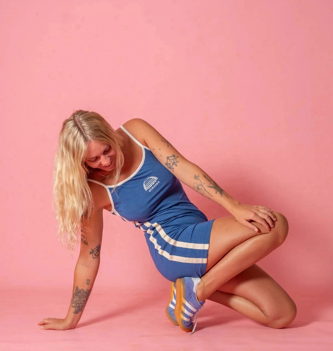 ATMOSEA Tennis Dress in - Navy