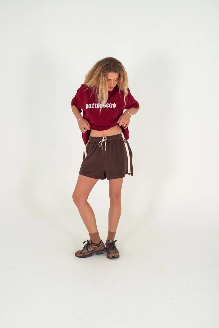 ATMOSEA Terry Towelling Shorts - Chocolate