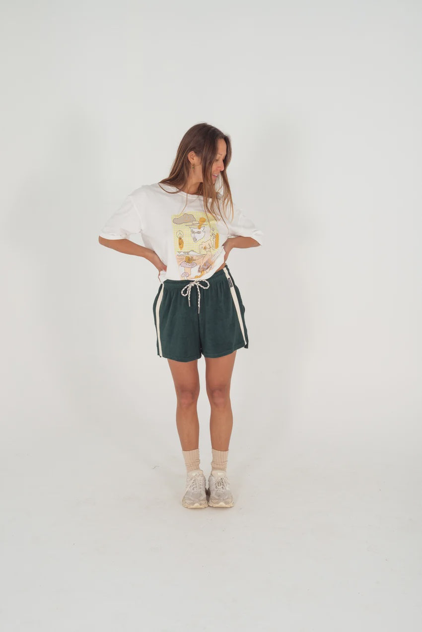 ATMOSEA Terry Towelling Shorts Forest