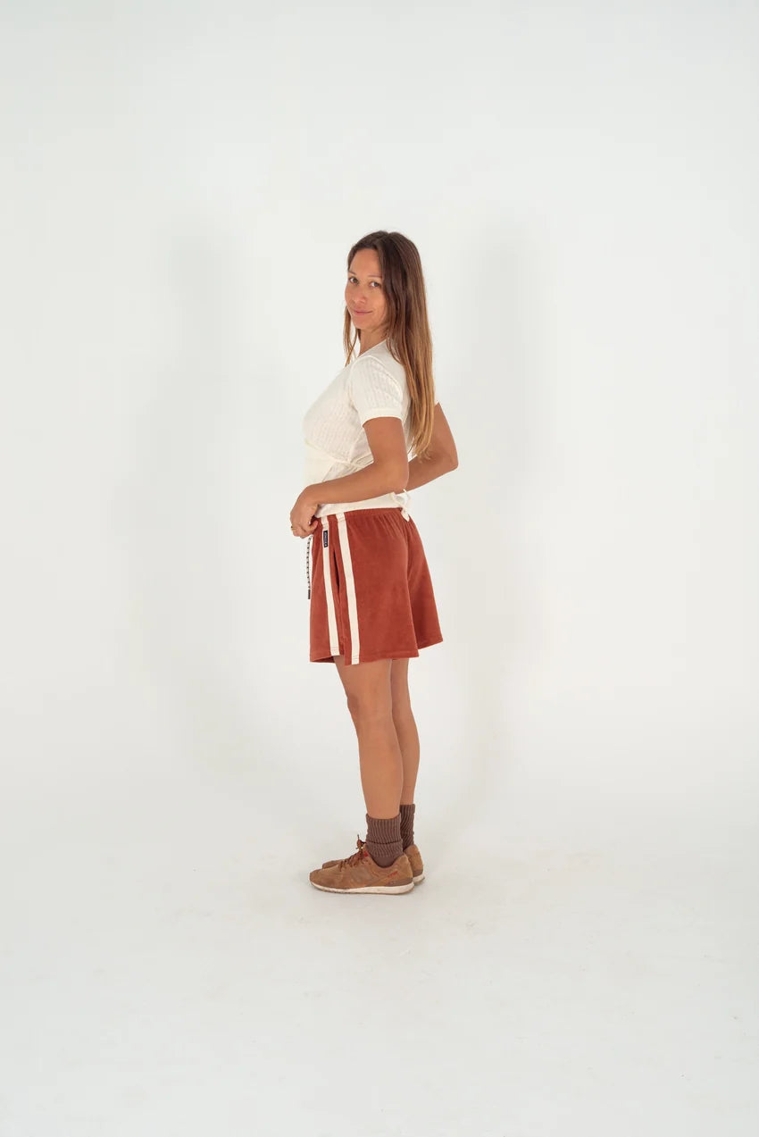 ATMOSEA Terry Towelling Shorts Rust