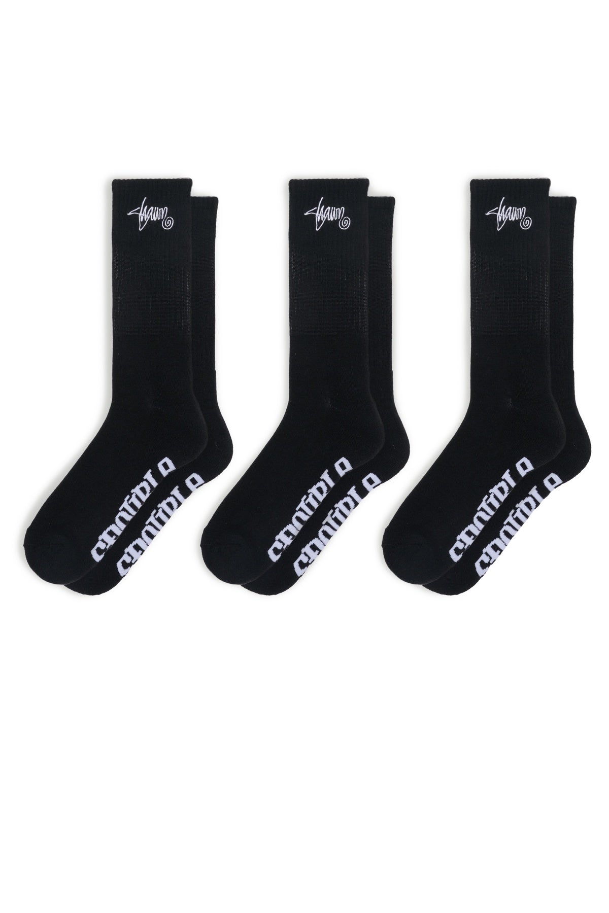 SDOUBLE Standard shawn sock 3pk - Black