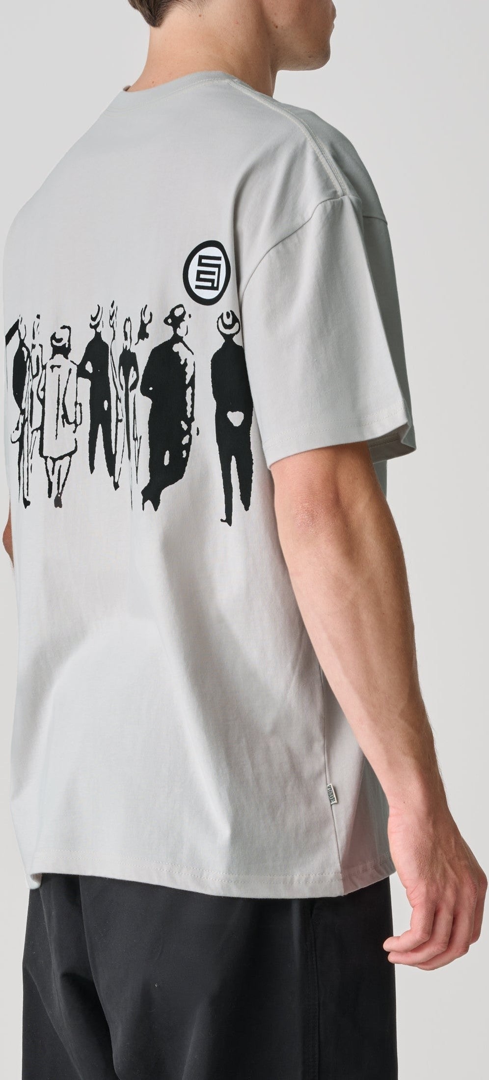 S DOUBLE People Strip SS Tee- Pigment Sliver