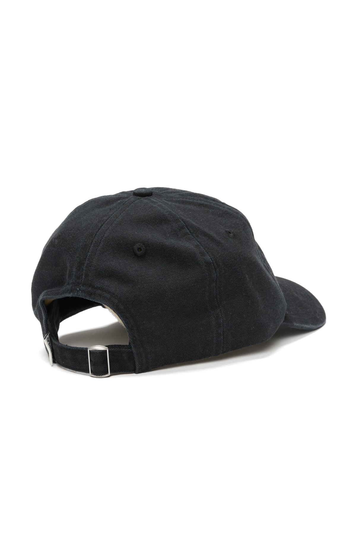 S DOUBLE Shawn script strap back cap - Black