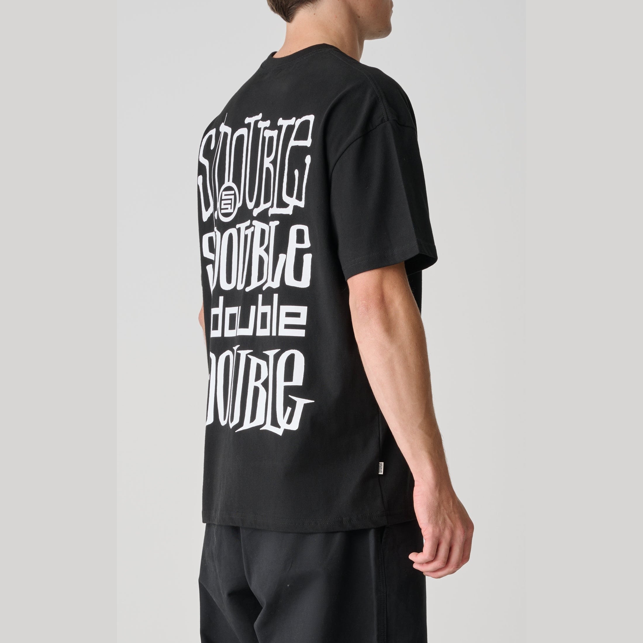 S DOUBLE Logofest Short Sleeve Tee - Black