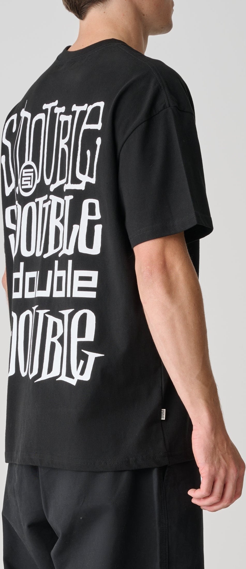 S DOUBLE Logofest Short Sleeve Tee - Black