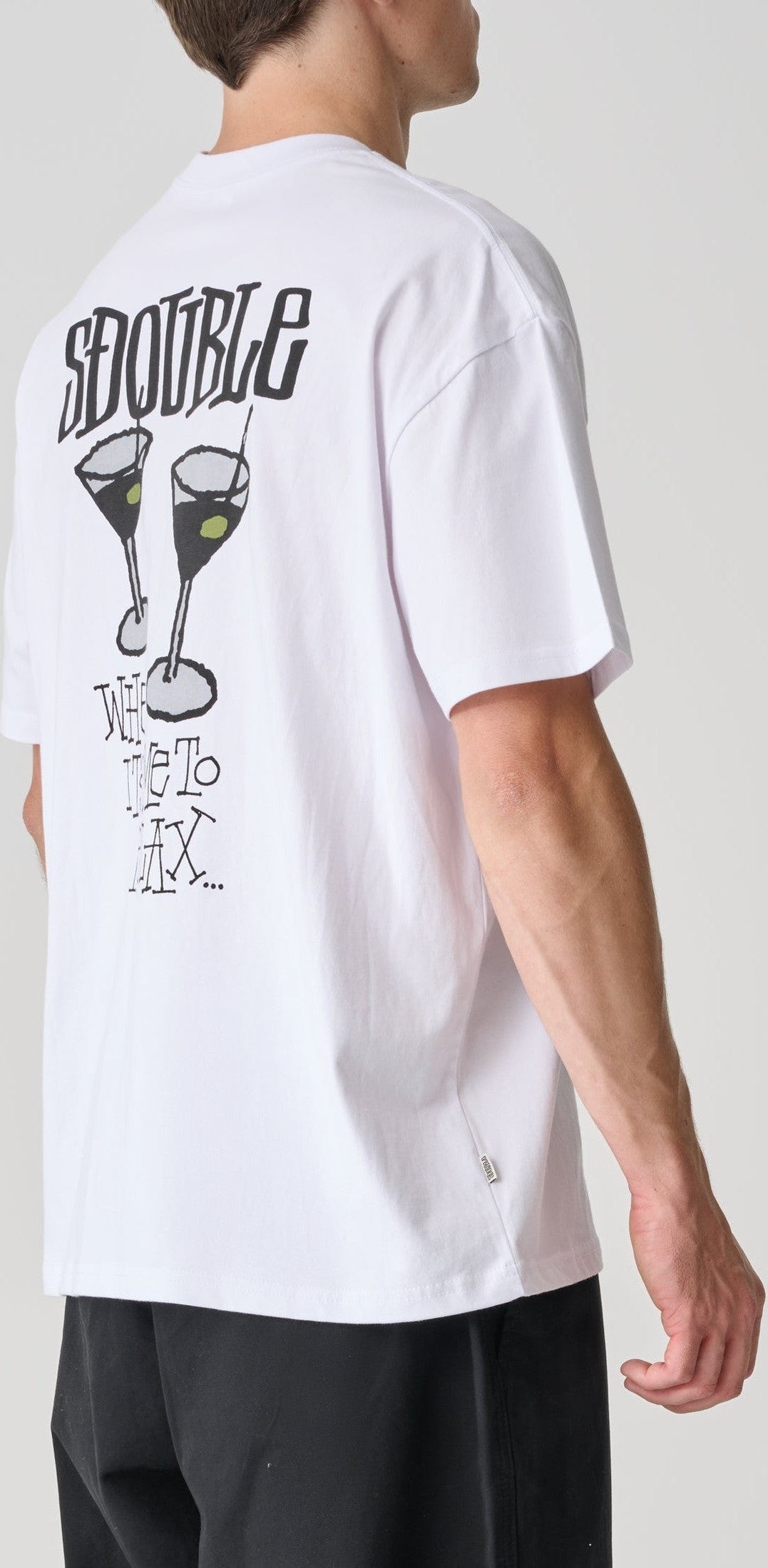 S-DOUBLE Time to Relax SS Tee - White