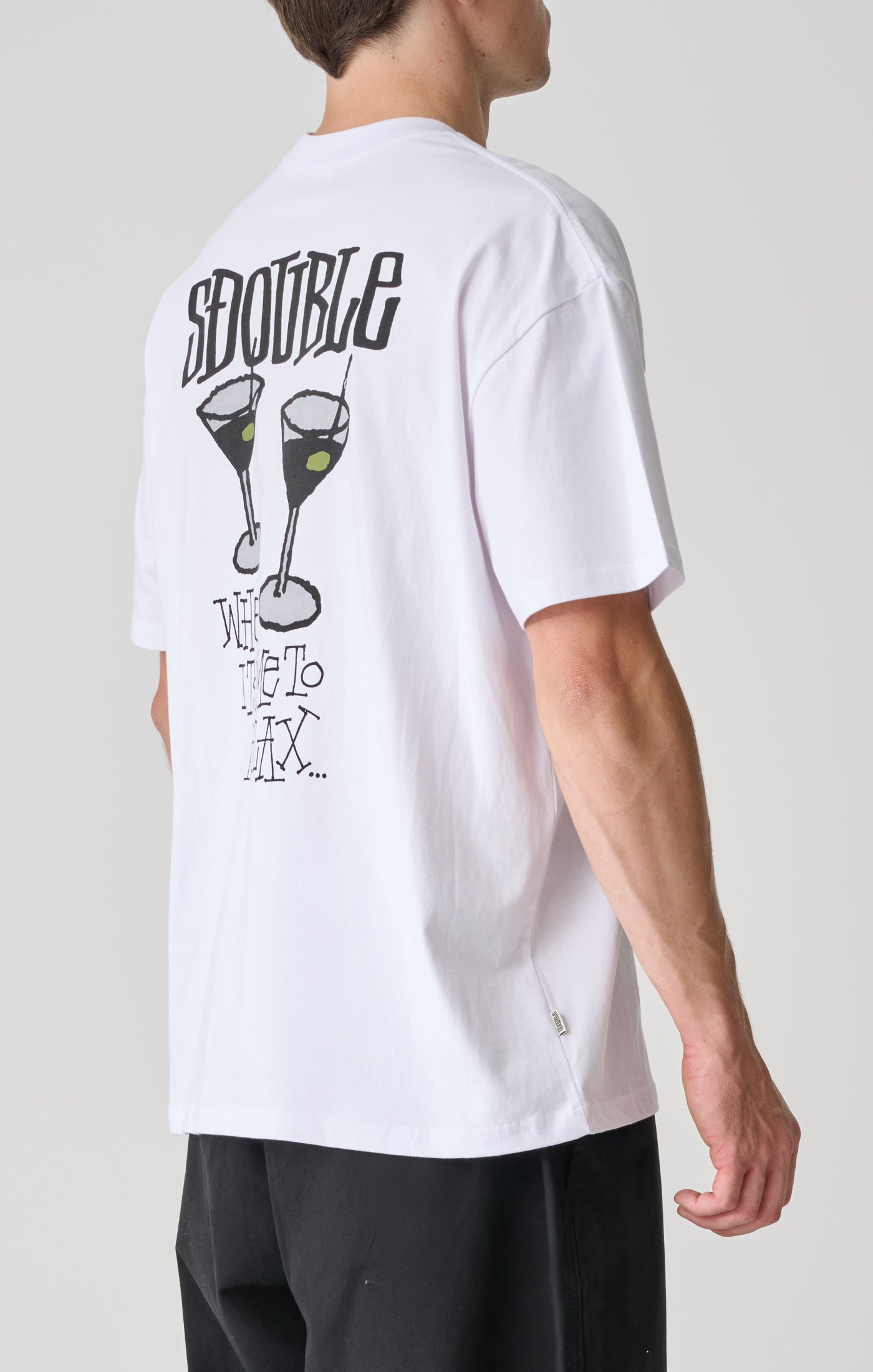 S-DOUBLE Time to Relax SS Tee - White