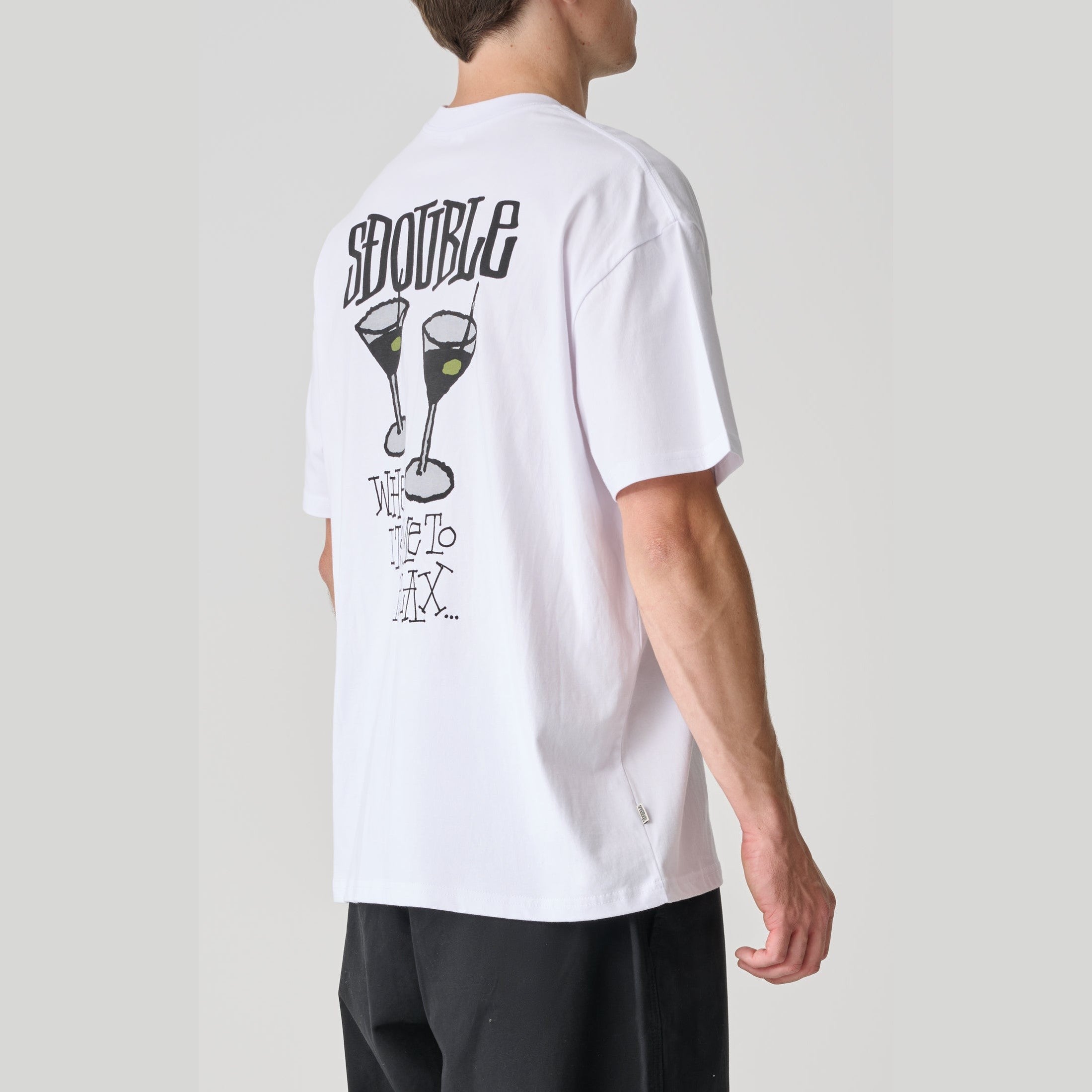 S-DOUBLE Time to Relax SS Tee - White