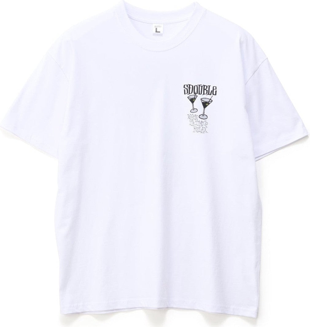 S-DOUBLE Time to Relax SS Tee - White