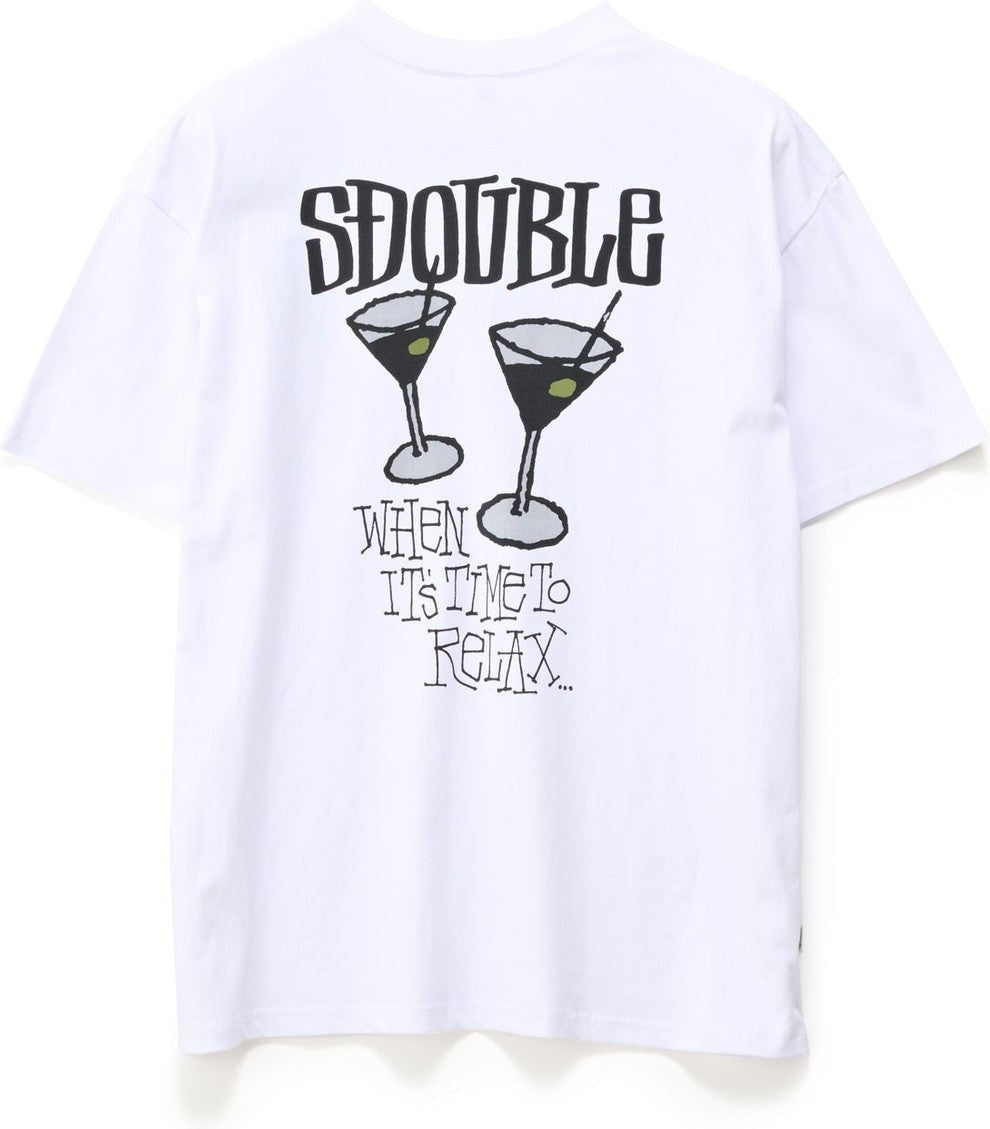 S-DOUBLE Time to Relax SS Tee - White