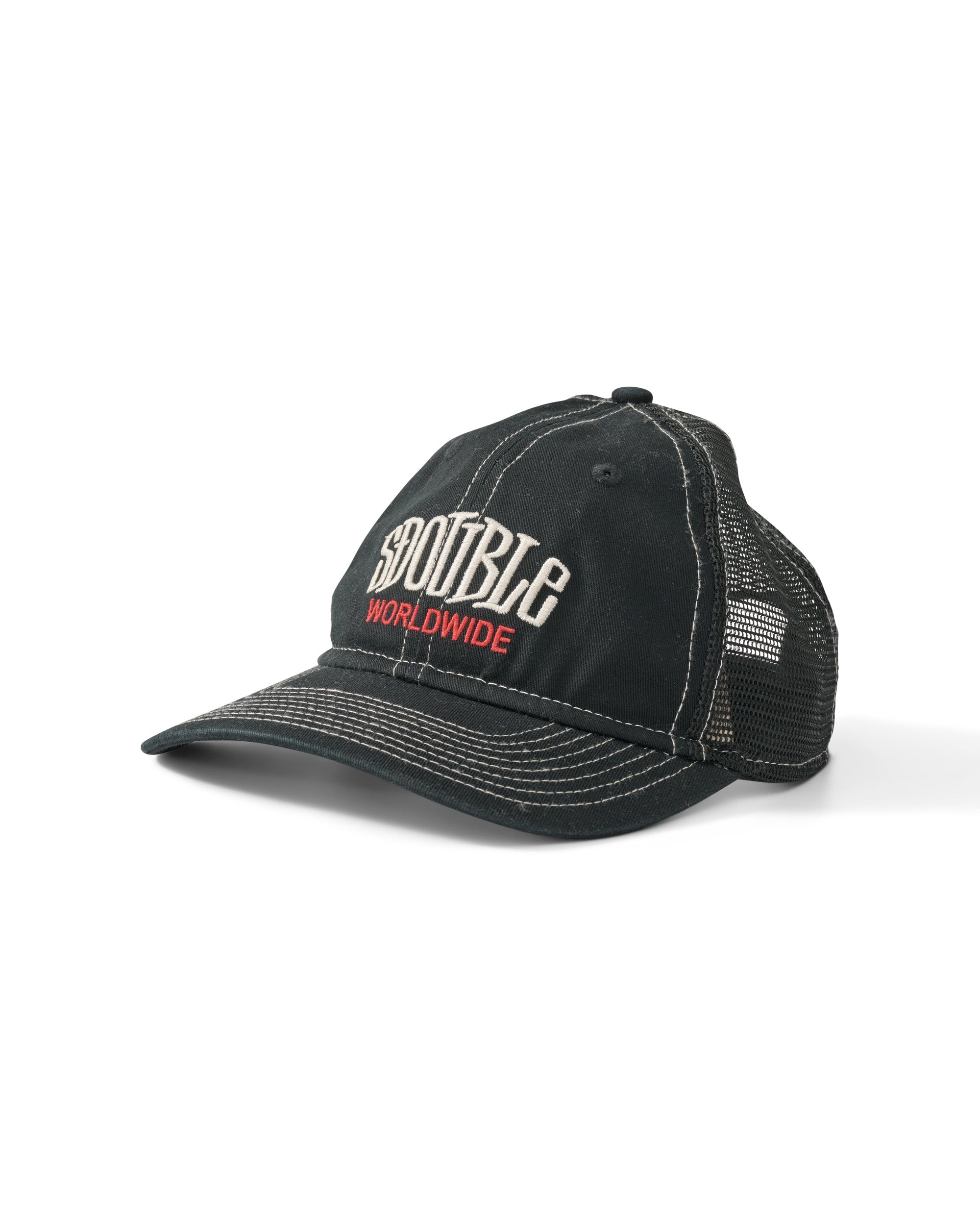 S DOUBLE Worldwide relaxed trucker - Black