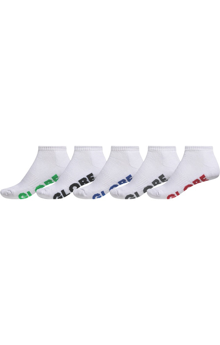 GLOBE Steath ankle sock 5 pack - White