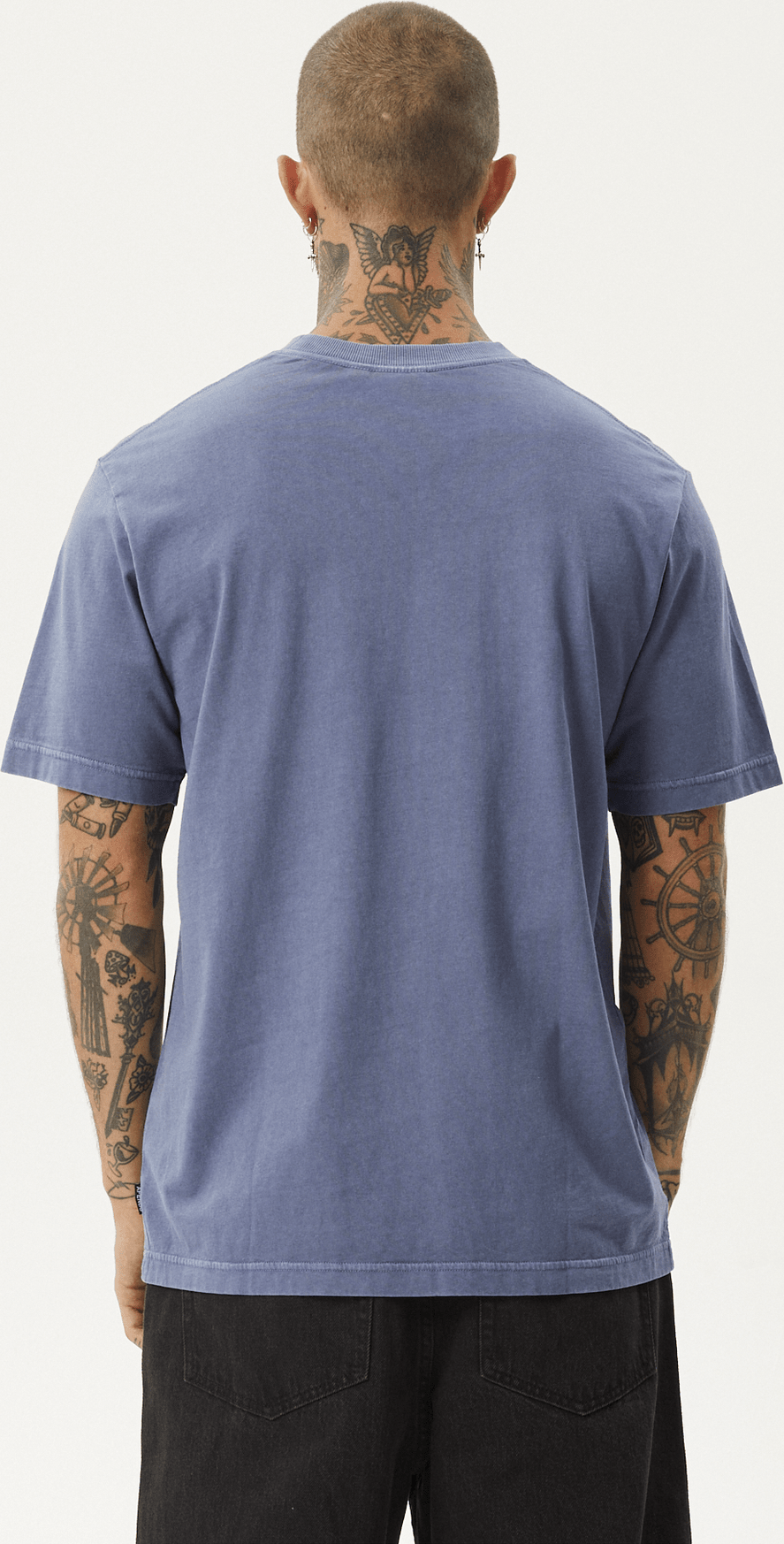 AFENDS Times up retro fit tee - Washed marlin